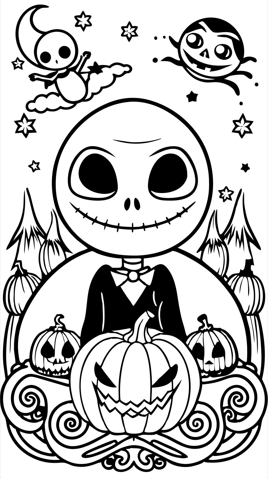 nightmare before christmas coloring pages